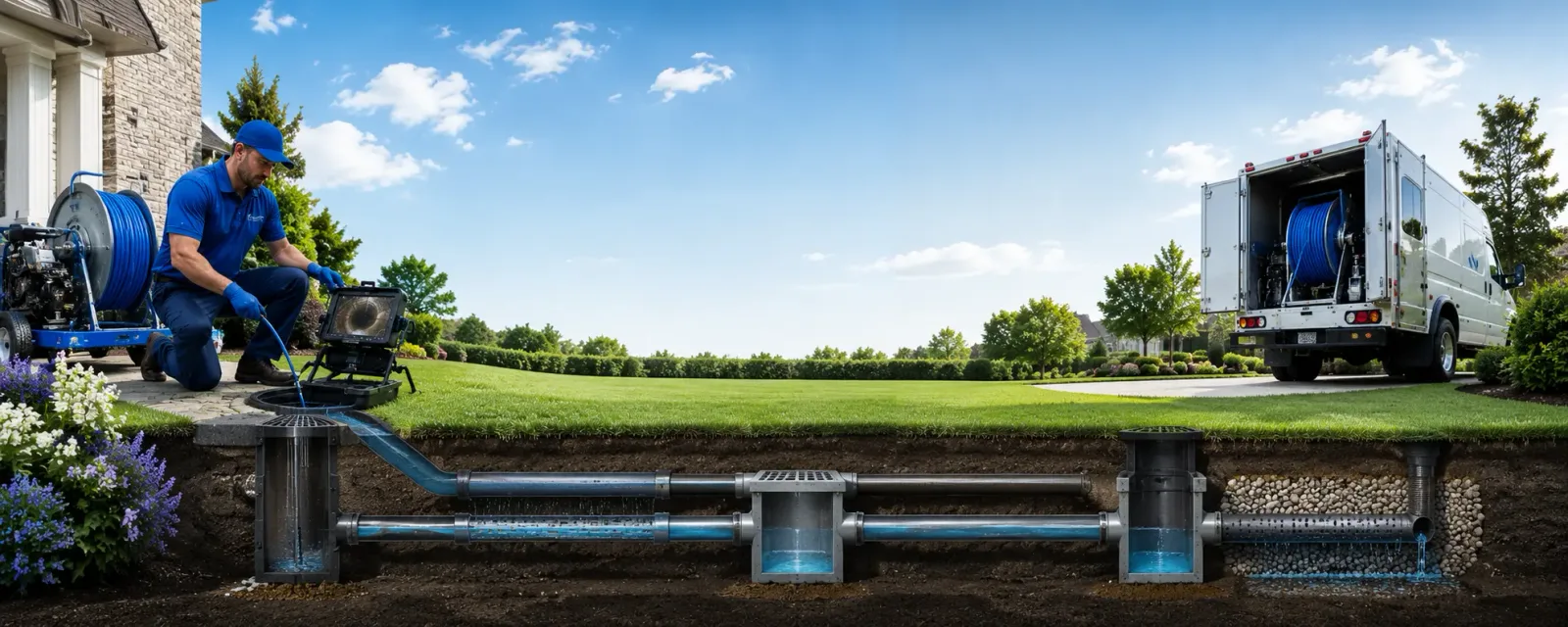 Outdoor drain cleaning information for Linn, TX